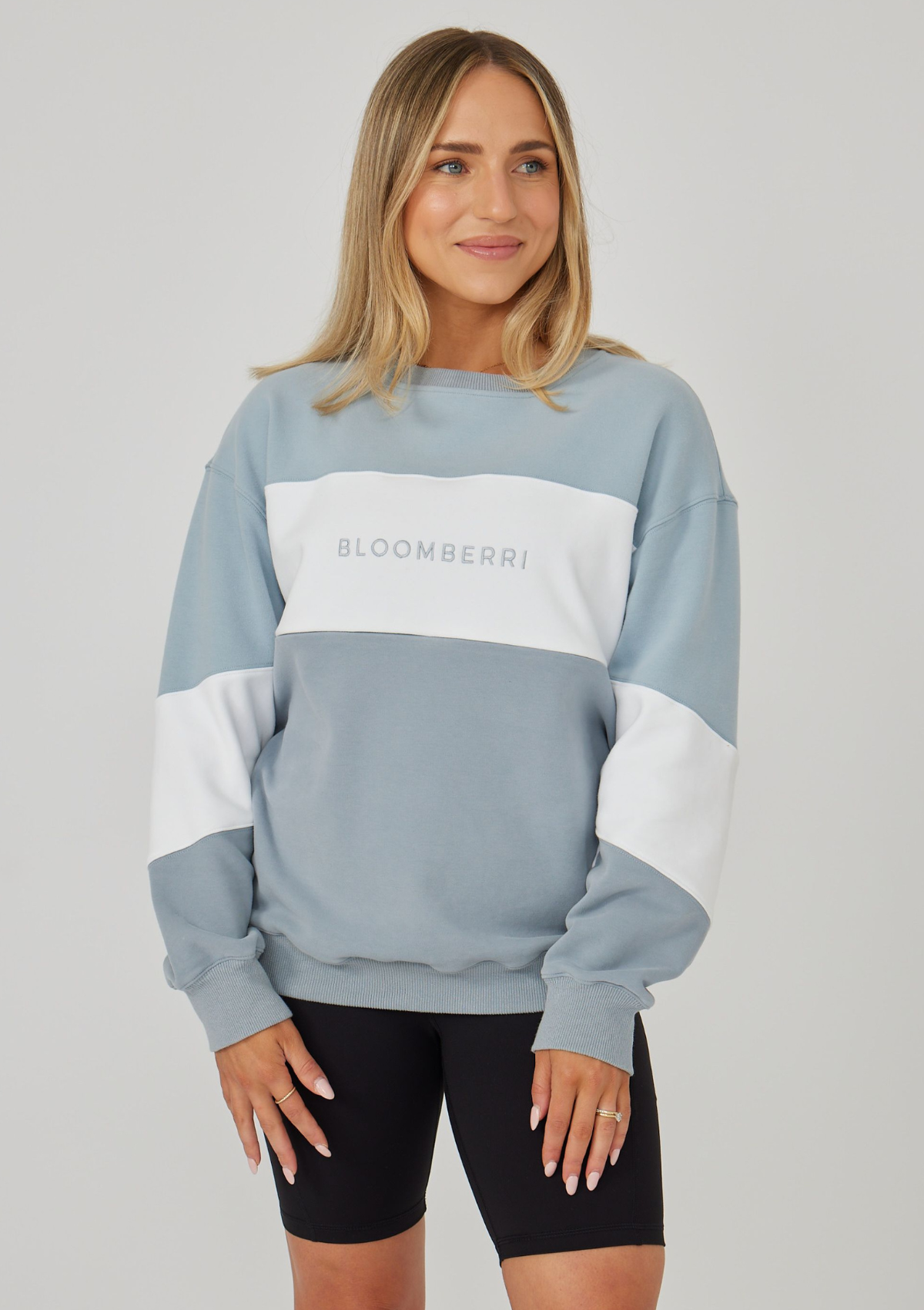 Elevate Nursing Sweater (Blue-White)