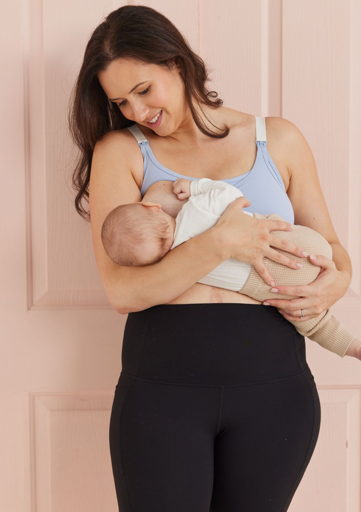 Frankie T-Shirt Nursing Crop DD-G Cup (Sky Blue)