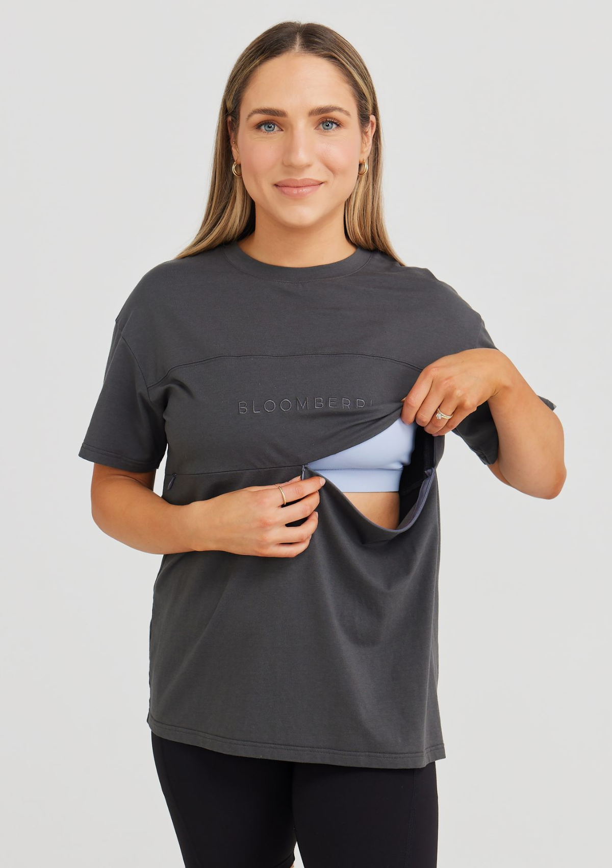 Milana Nursing Tee (Charcoal)