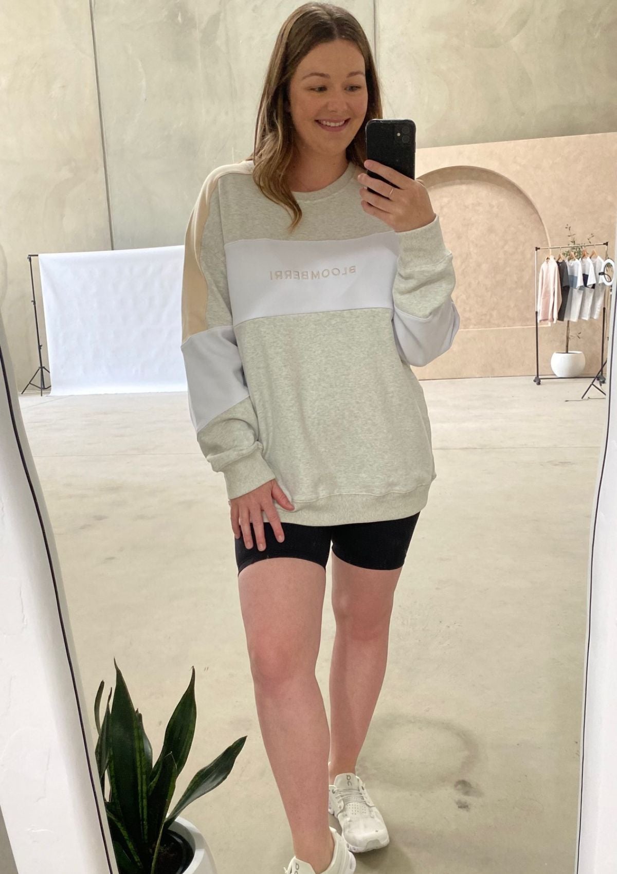 Elevate Nursing Sweater (Grey, White & Beige)