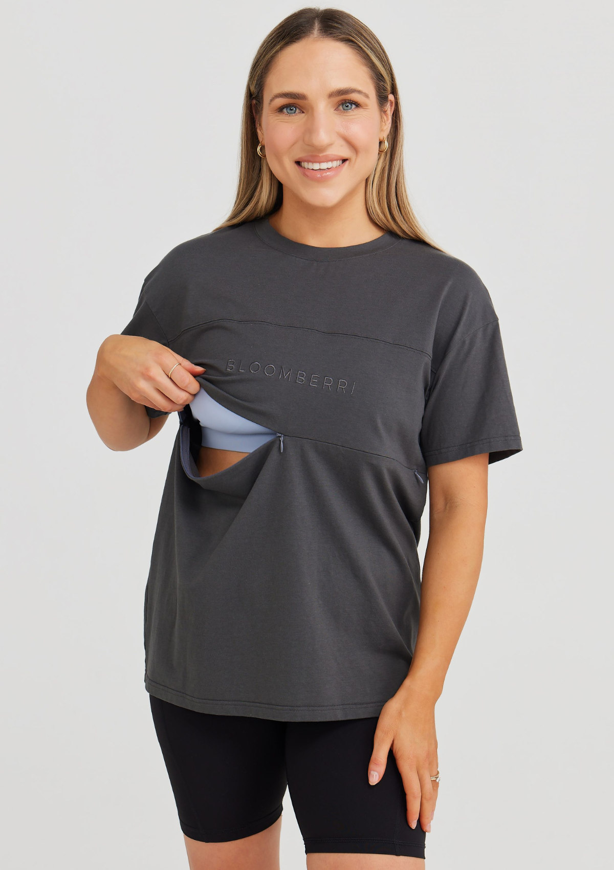 Milana Nursing Tee (Charcoal)