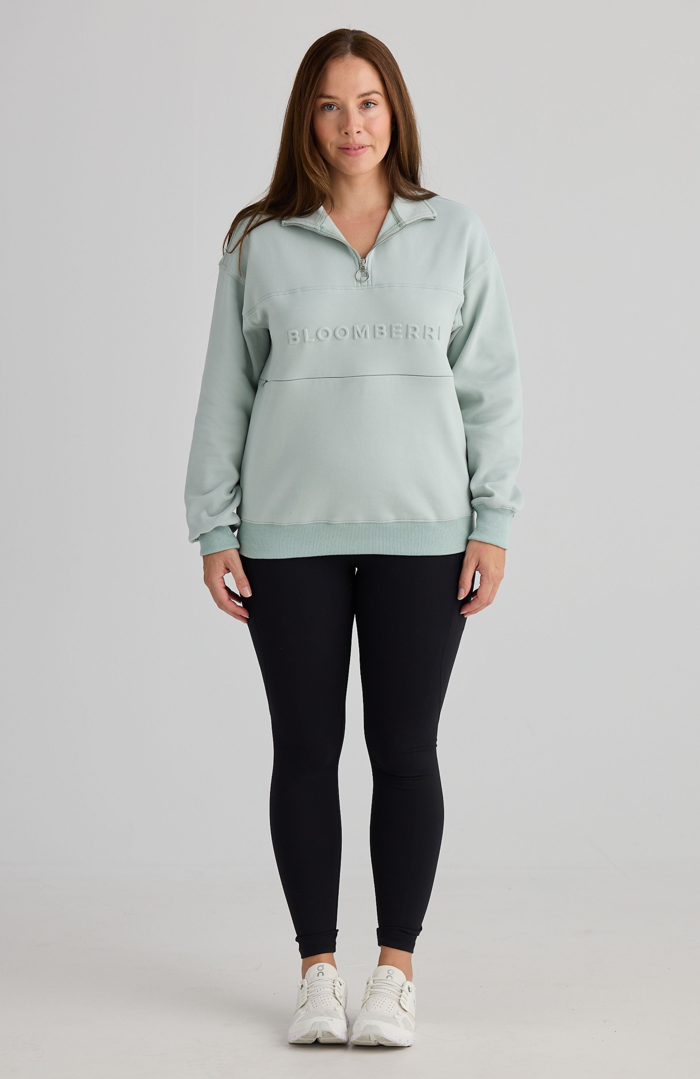 London Quarter Zip Sage