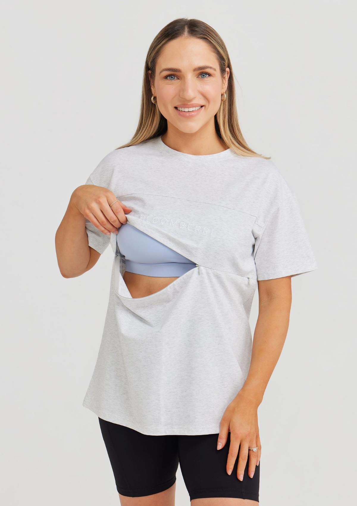 Milana Nursing Tee (Grey Marle)