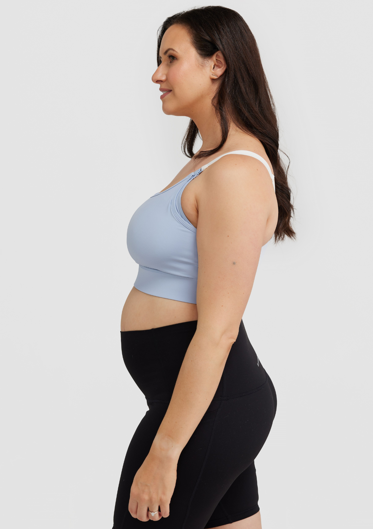 Frankie T-Shirt Nursing Crop DD-G Cup (Sky Blue)