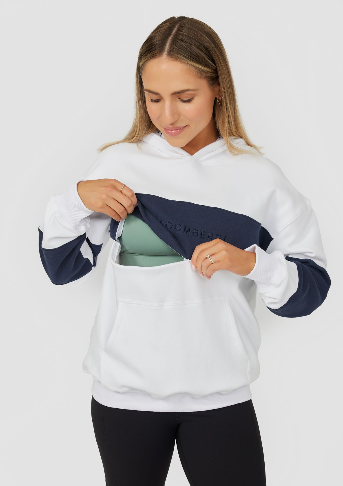 Elevate Nursing Hoodie (Navy-White)
