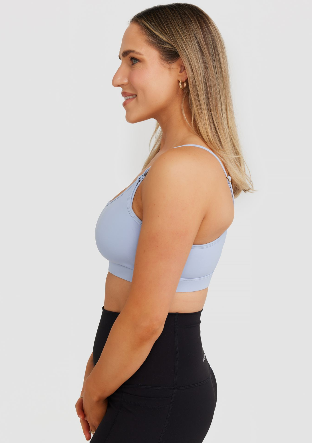 Ella T-Shirt Nursing Crop A-D Cup (Sky Blue)