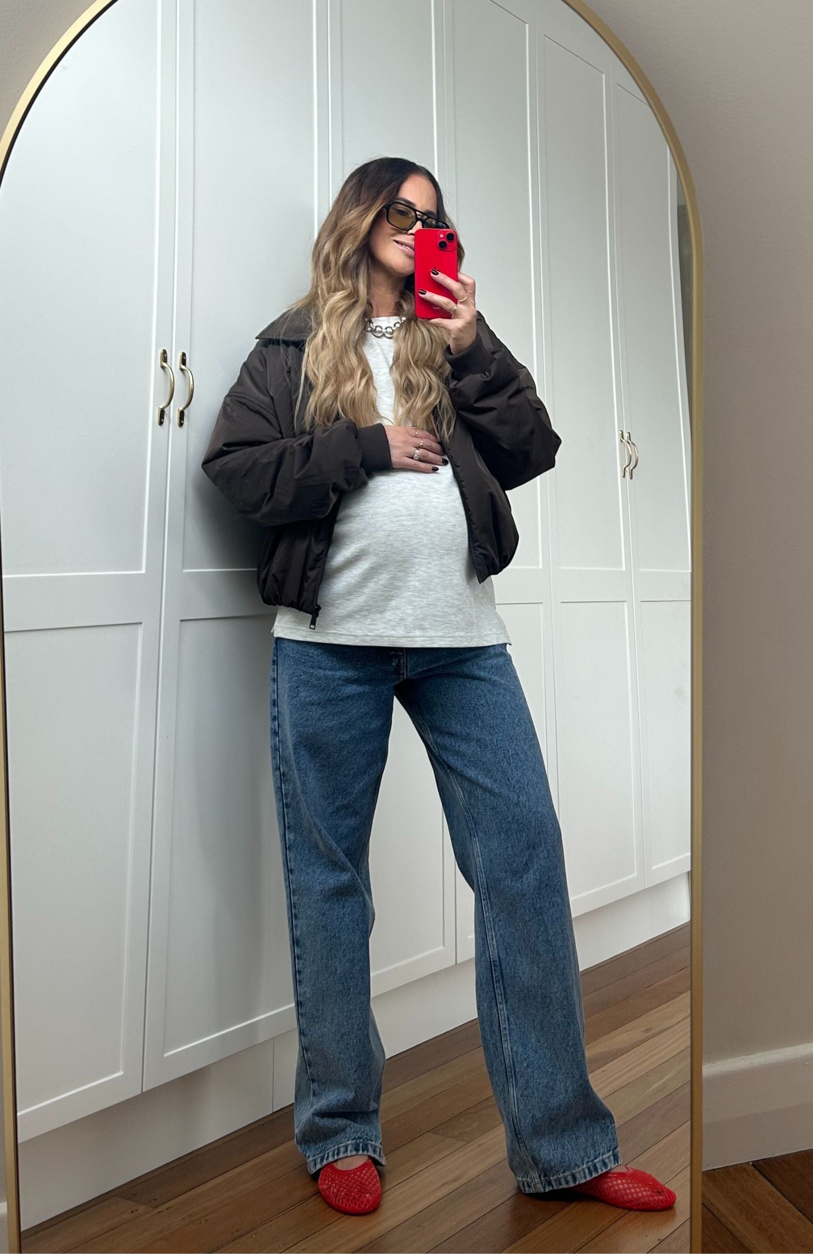 Isla Breastfeeding Top Grey Marle