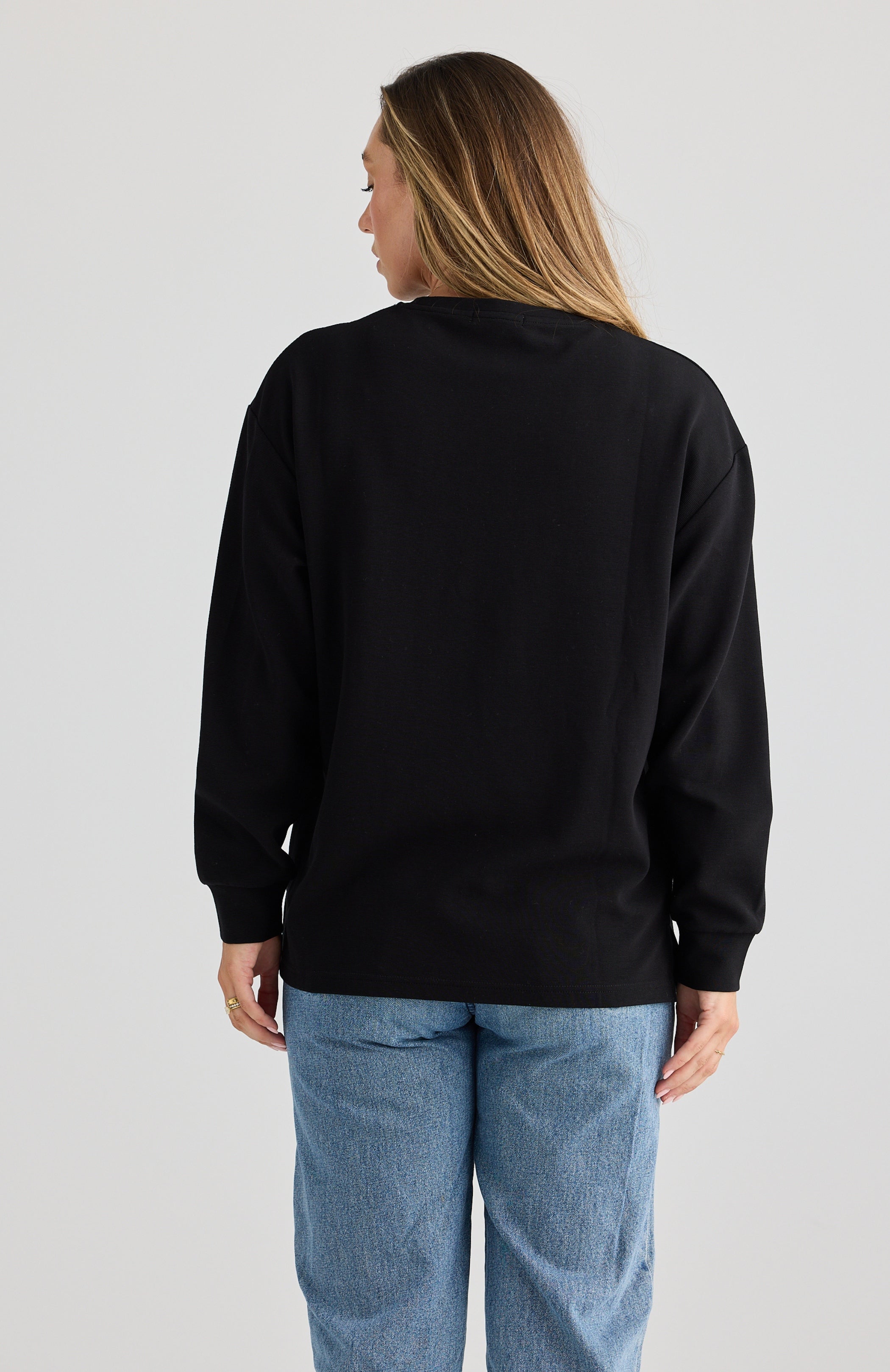 Piper Long Sleeve Breastfeeding Top Black