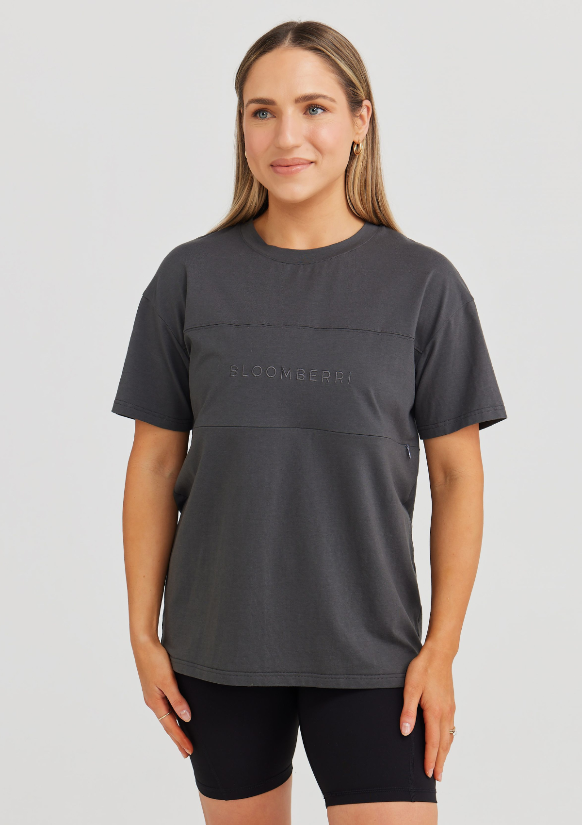 Milana Nursing Tee (Charcoal)