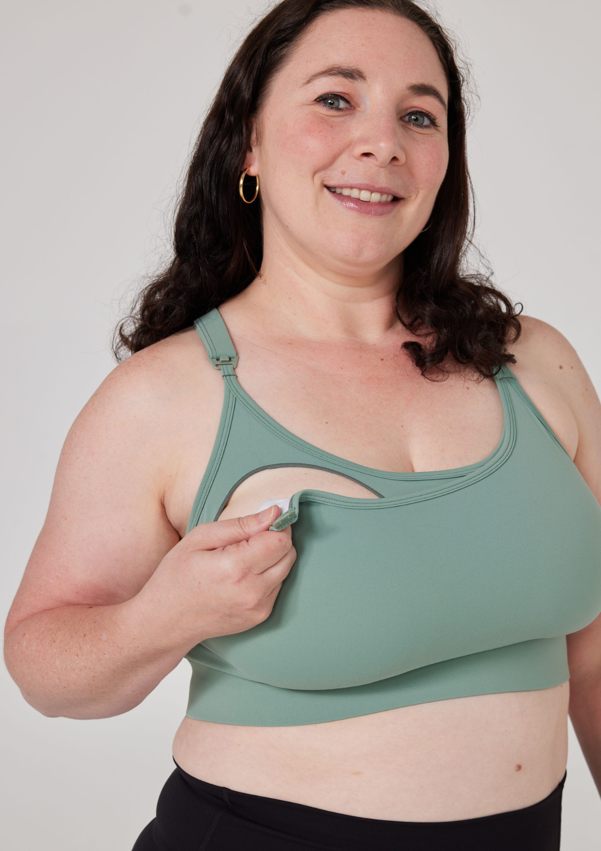 Aubree Nursing Crop DD-G Cup (Khaki)