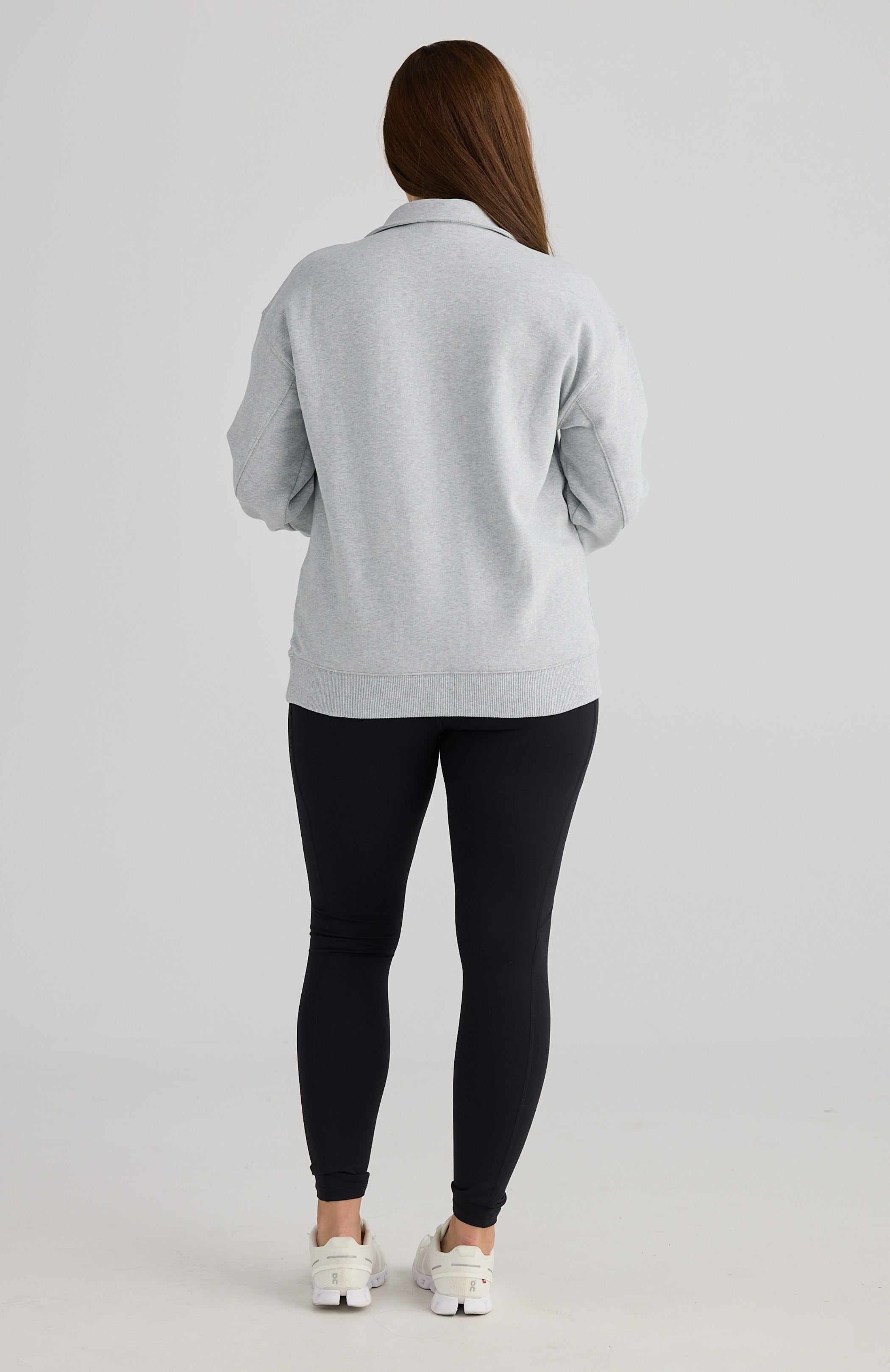 London Quarter Zip Heather Grey