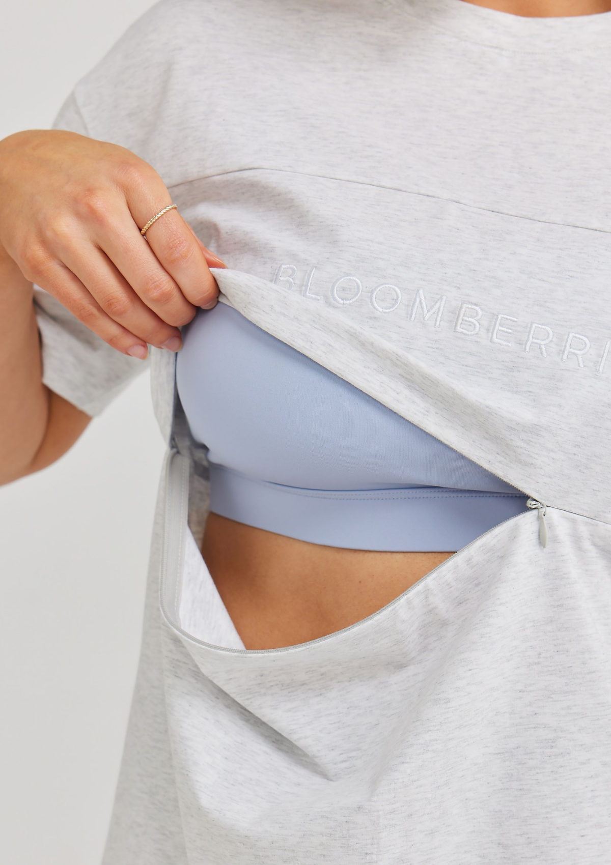 Milana Nursing Tee (Grey Marle)
