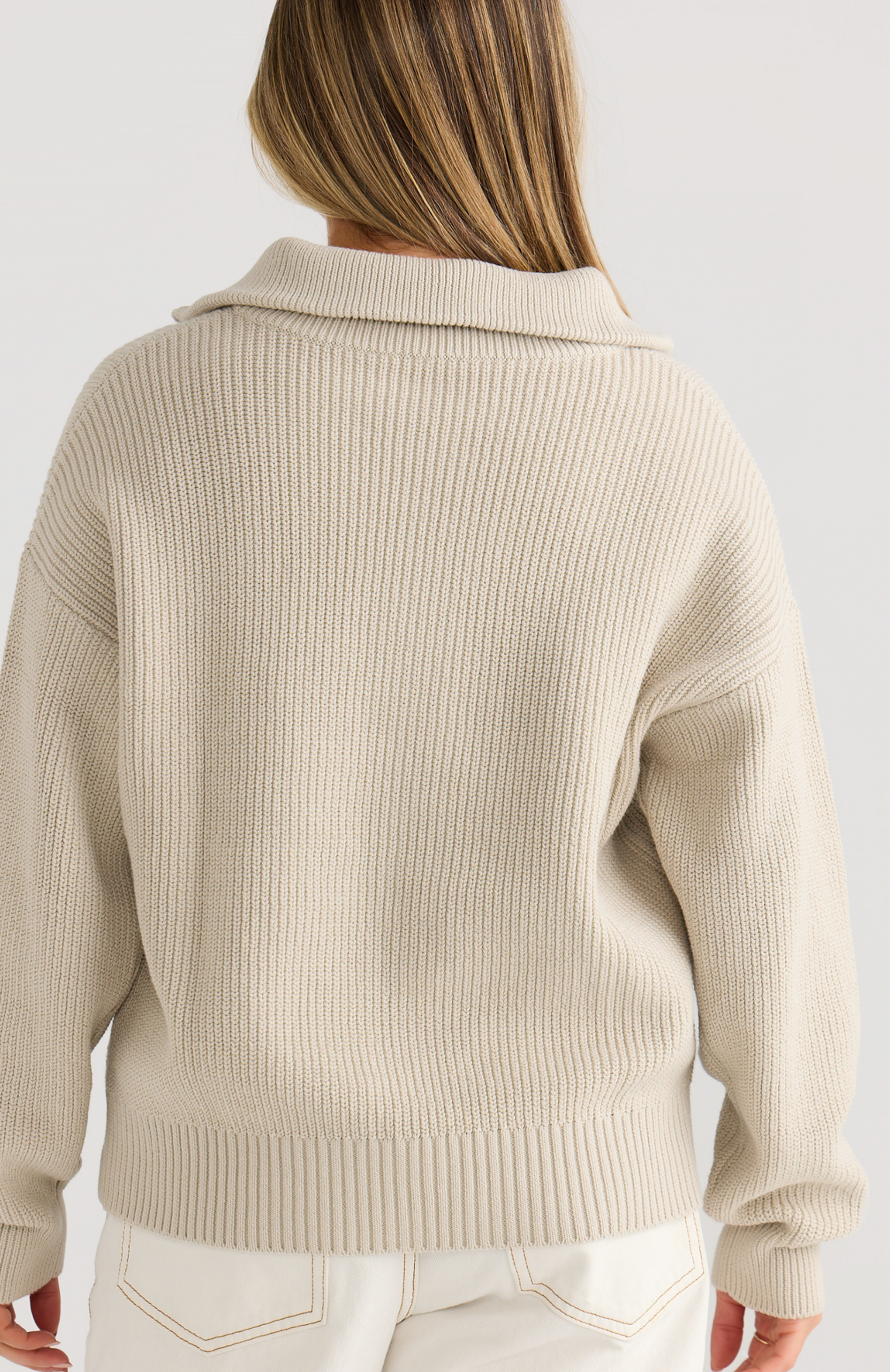 Chloe Zip Knit Mist
