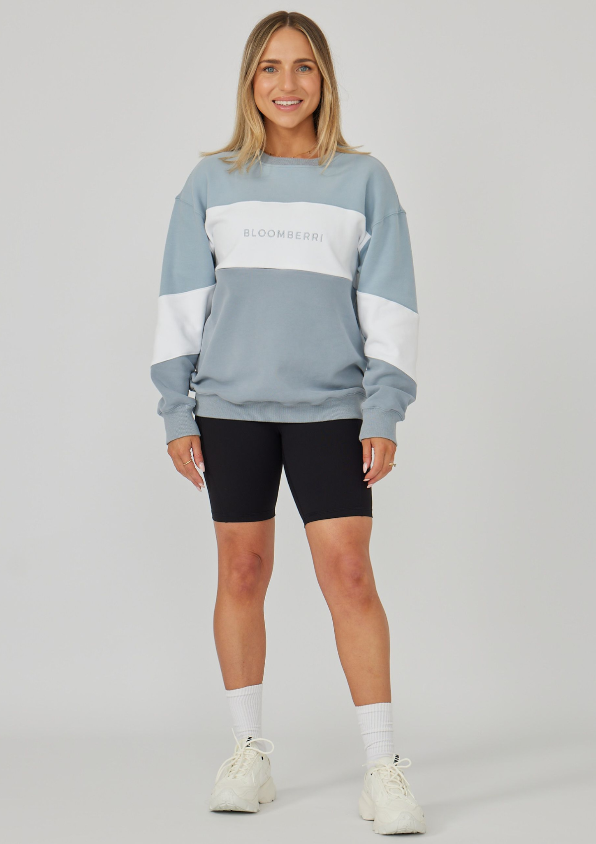 Elevate Nursing Sweater (Blue-White)