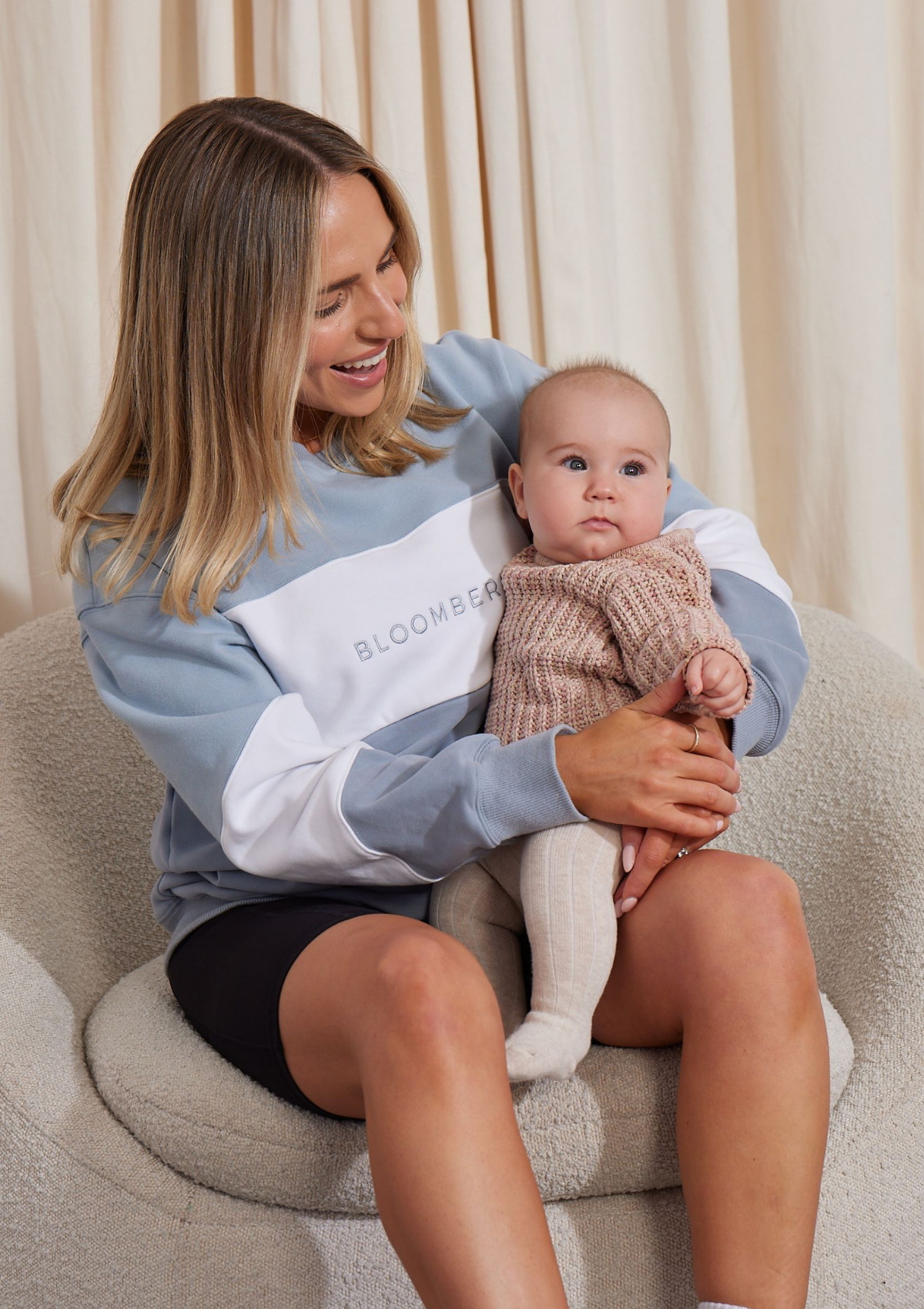 Elevate Nursing Sweater (Blue-White)