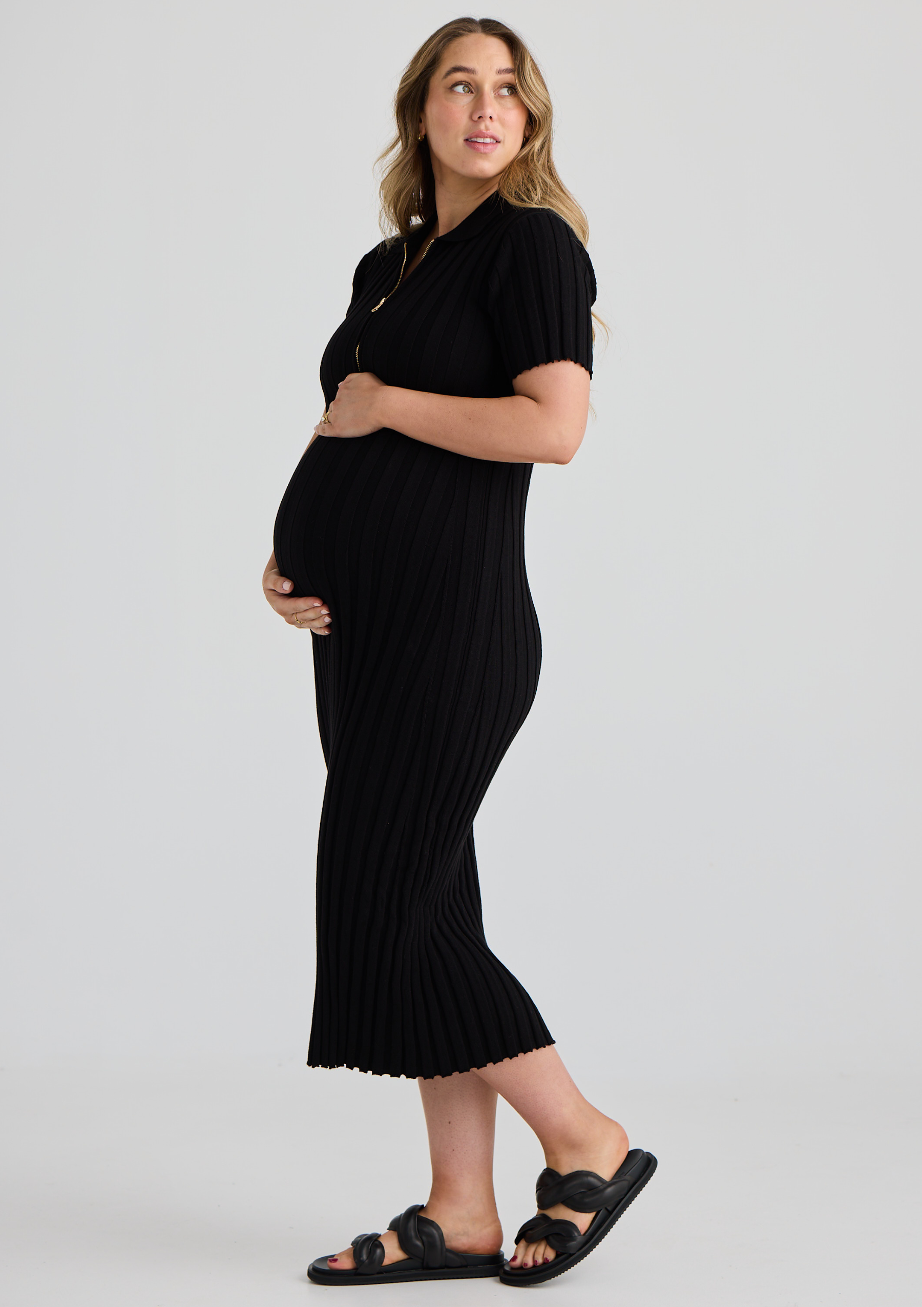 Maternity Dress Black by Bloomberri