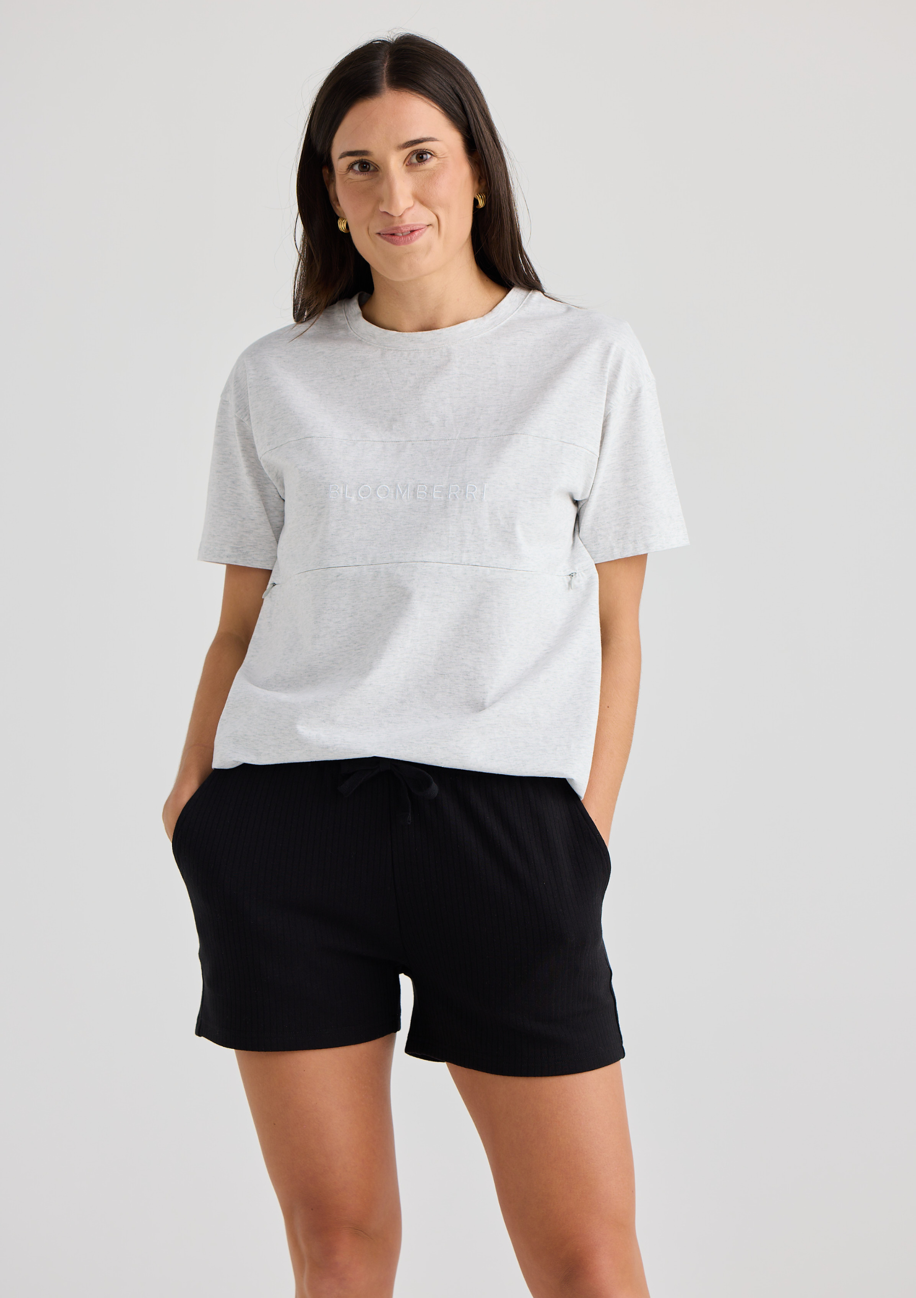 Maternity Tops by Bloomberri Grey