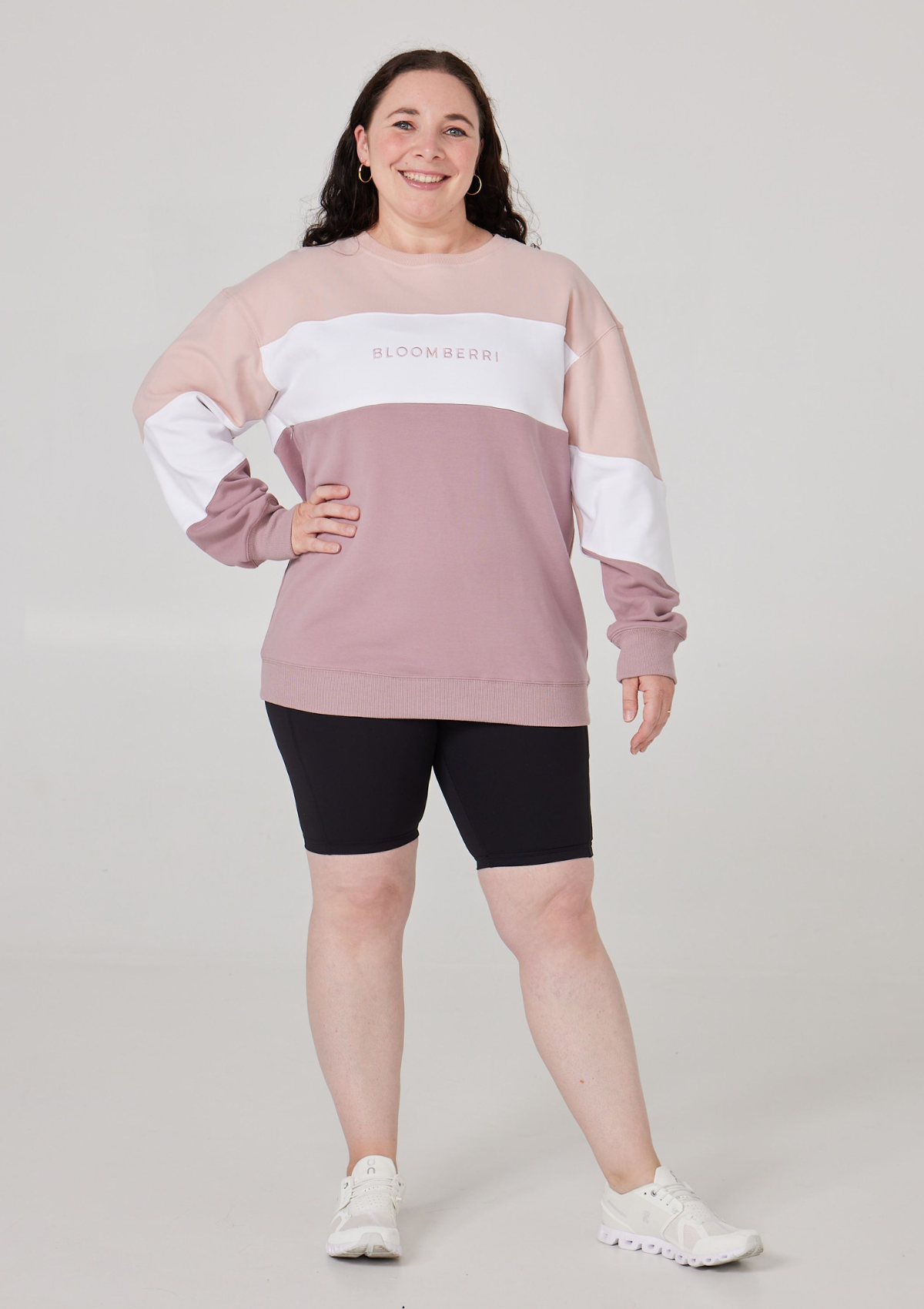 Elevate Nursing Sweater (Pink-White)
