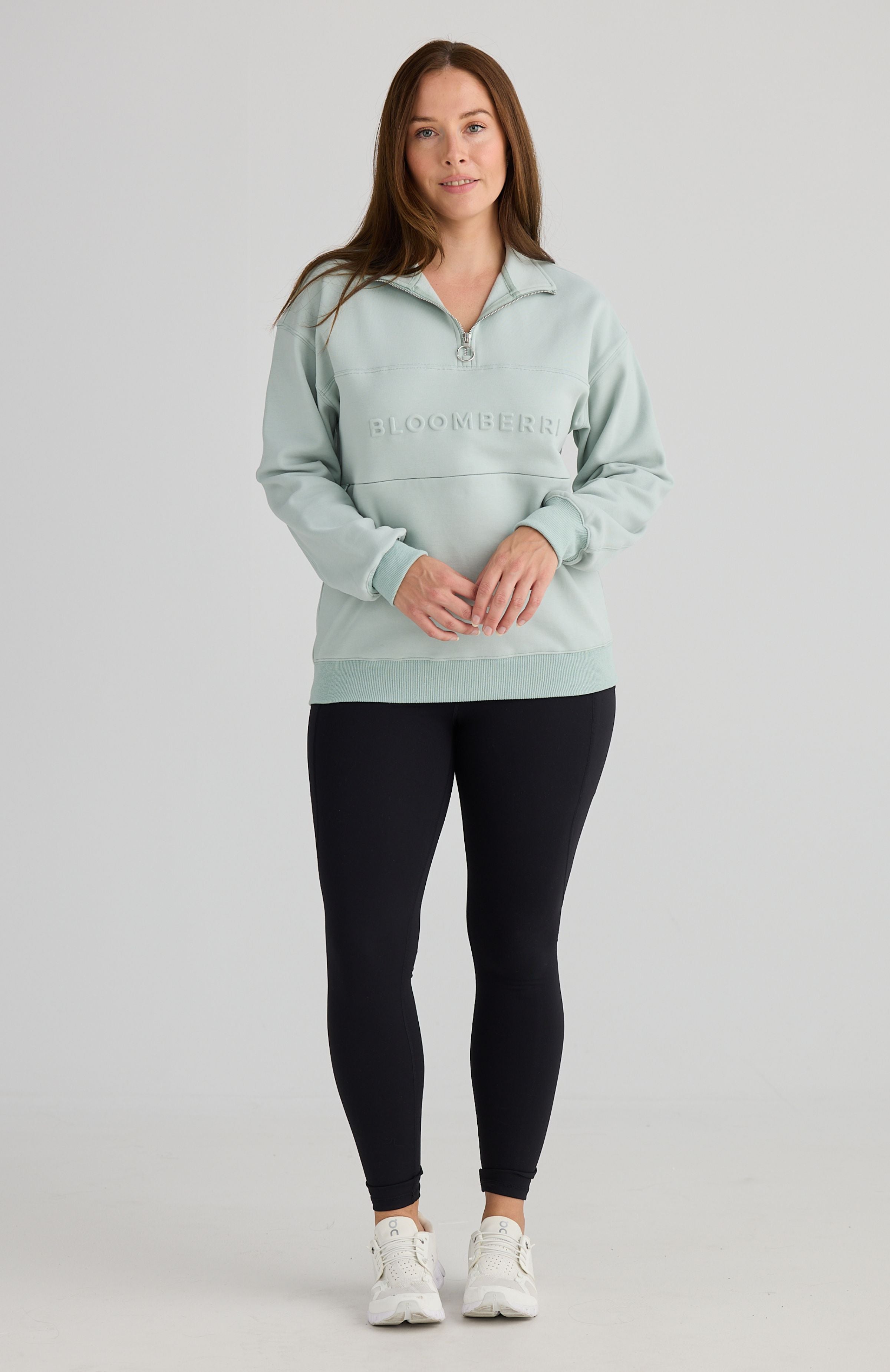 London Quarter Zip Sage
