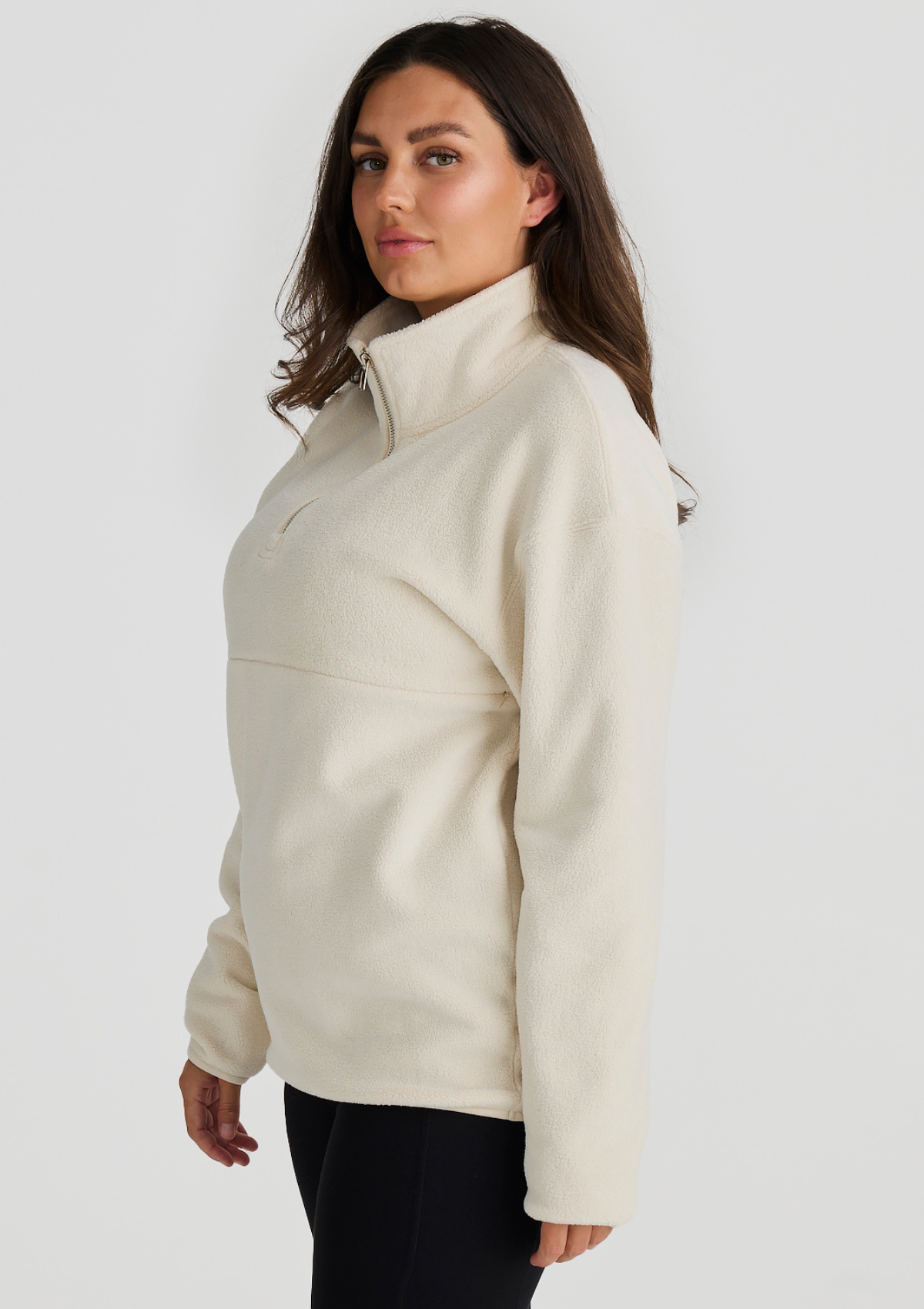 Sherpa Nursing Quarter Zip (Ivory)