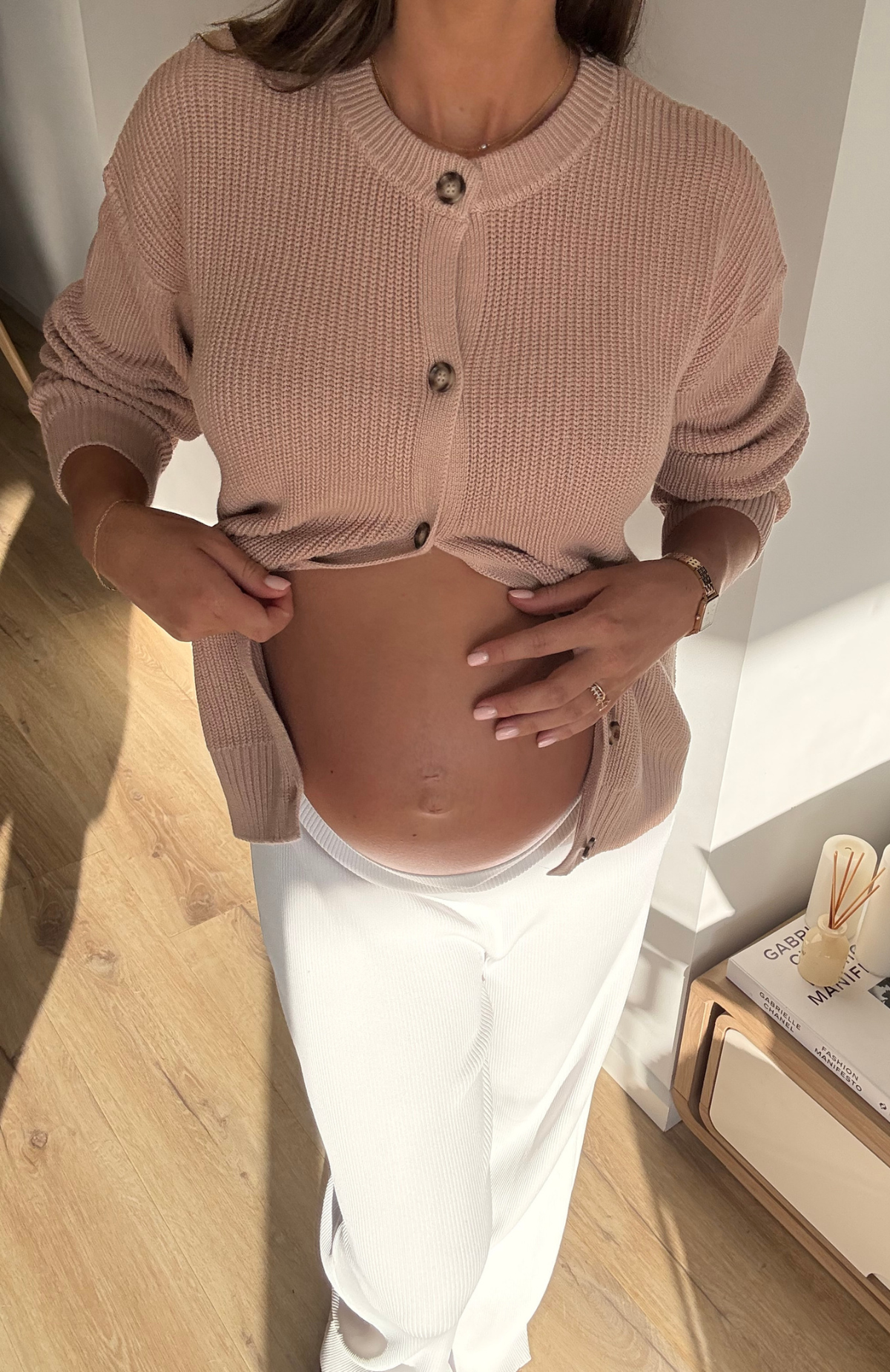 Celine Knit Cardigan Biscuit