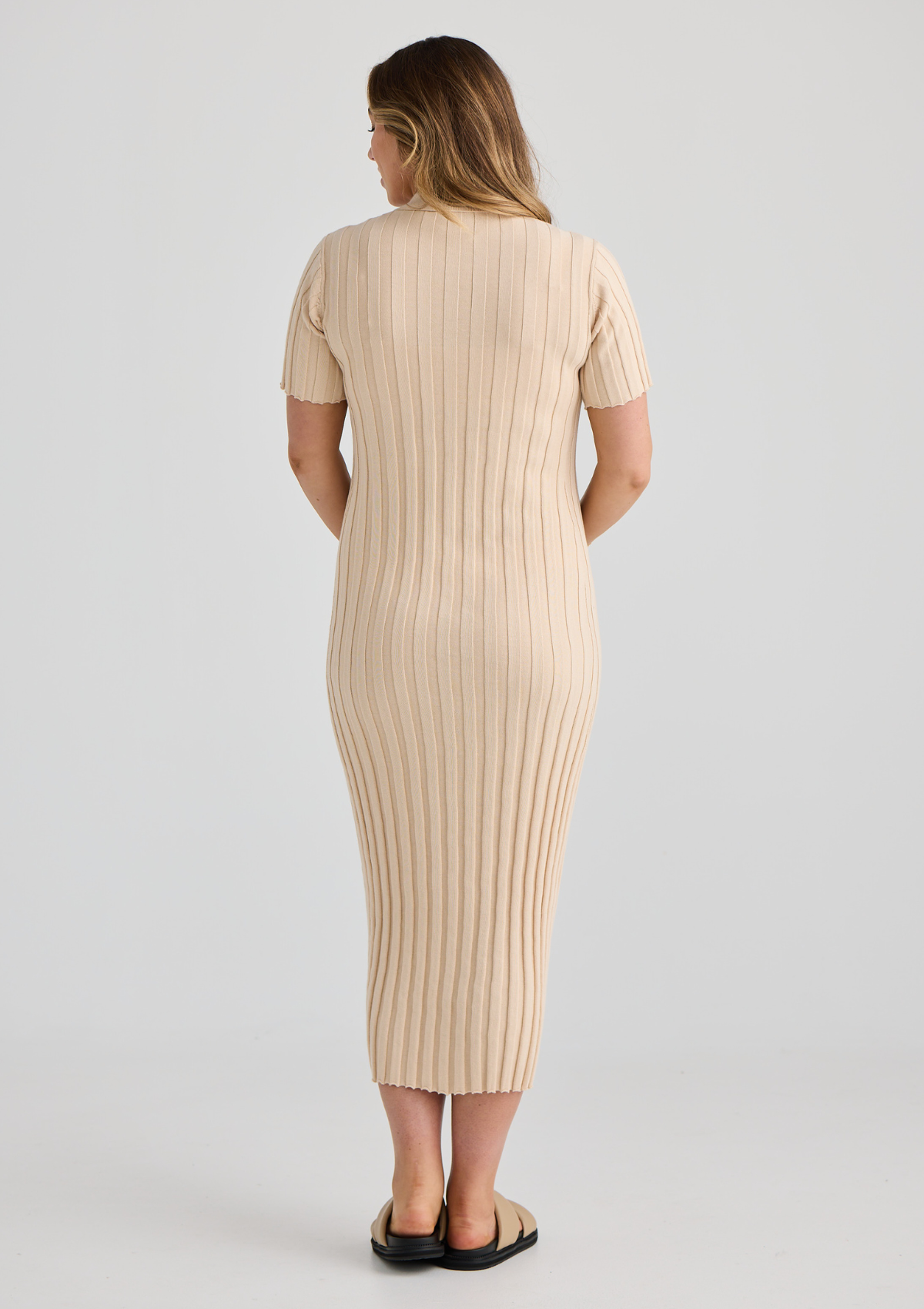 Nursing Dress by Bloomberri Beige Knit