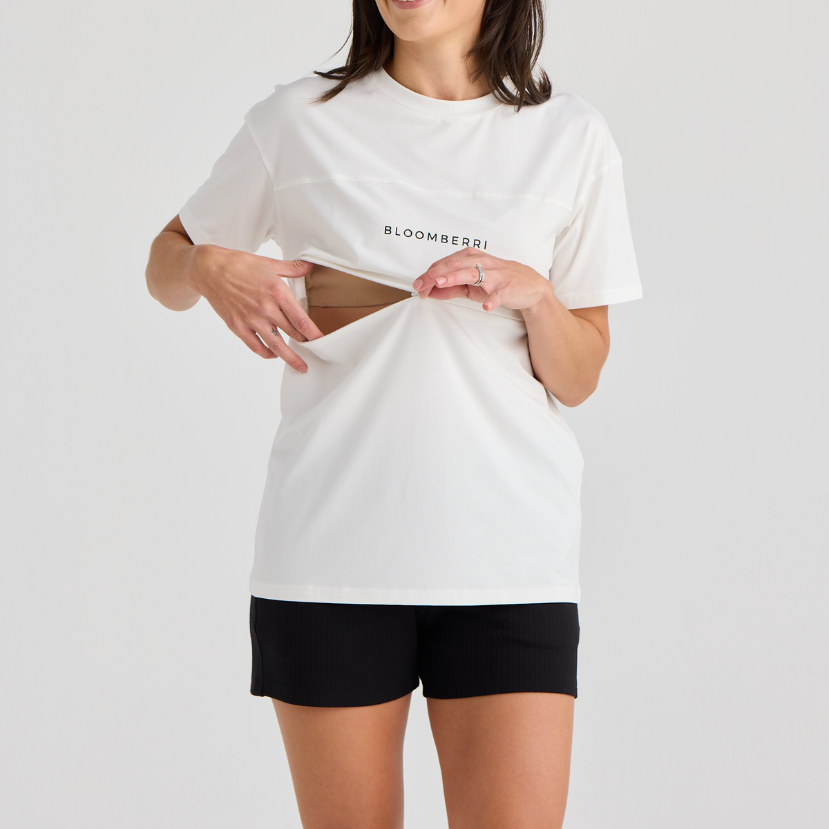 Breastfeeding Friendly T shirt White