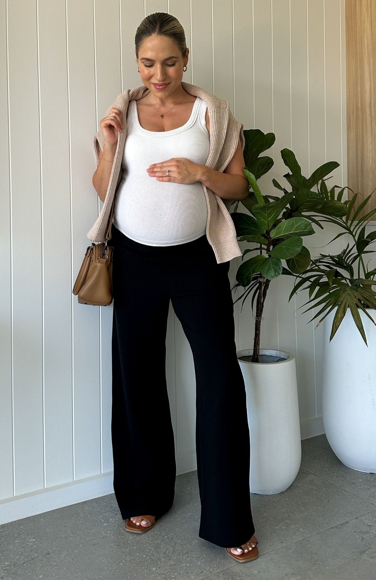 Gia Wide Leg Pant Black